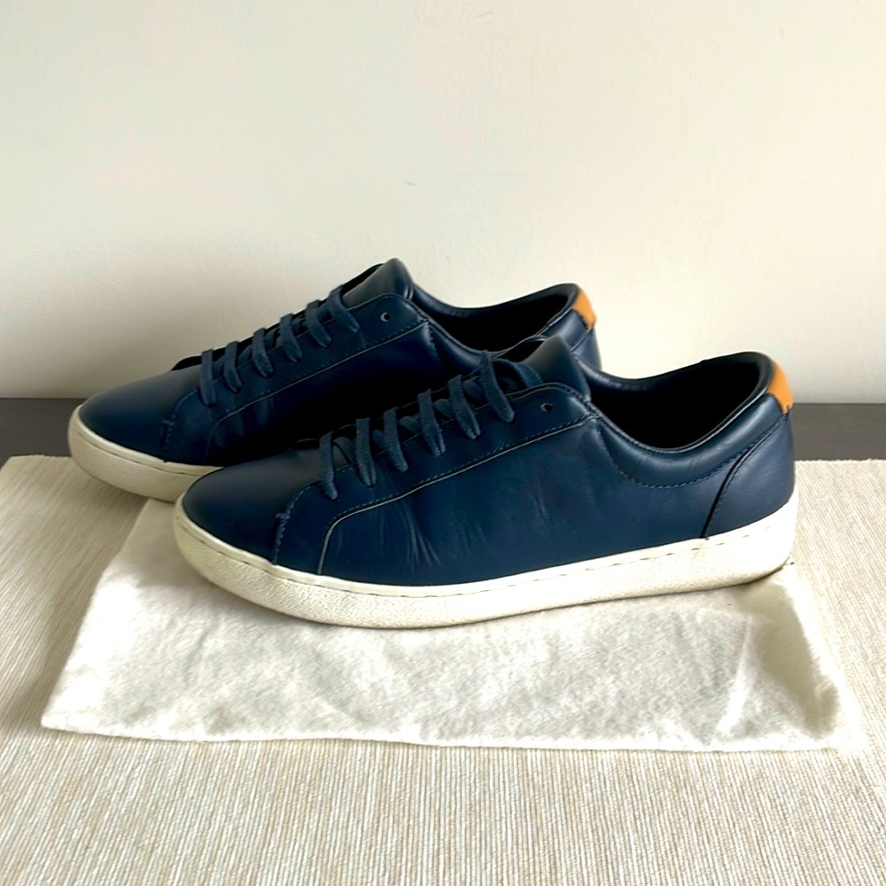 Jigsaw Ayda Leather Navy Sneakers Trainers 8.5